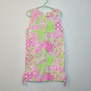 Lilly Pulitzer Fruit and Flowers Print Cotton Shift Dress Girls Size 7